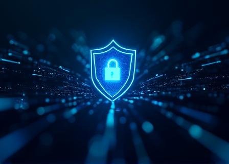 Abstract visualization of secure data encryption